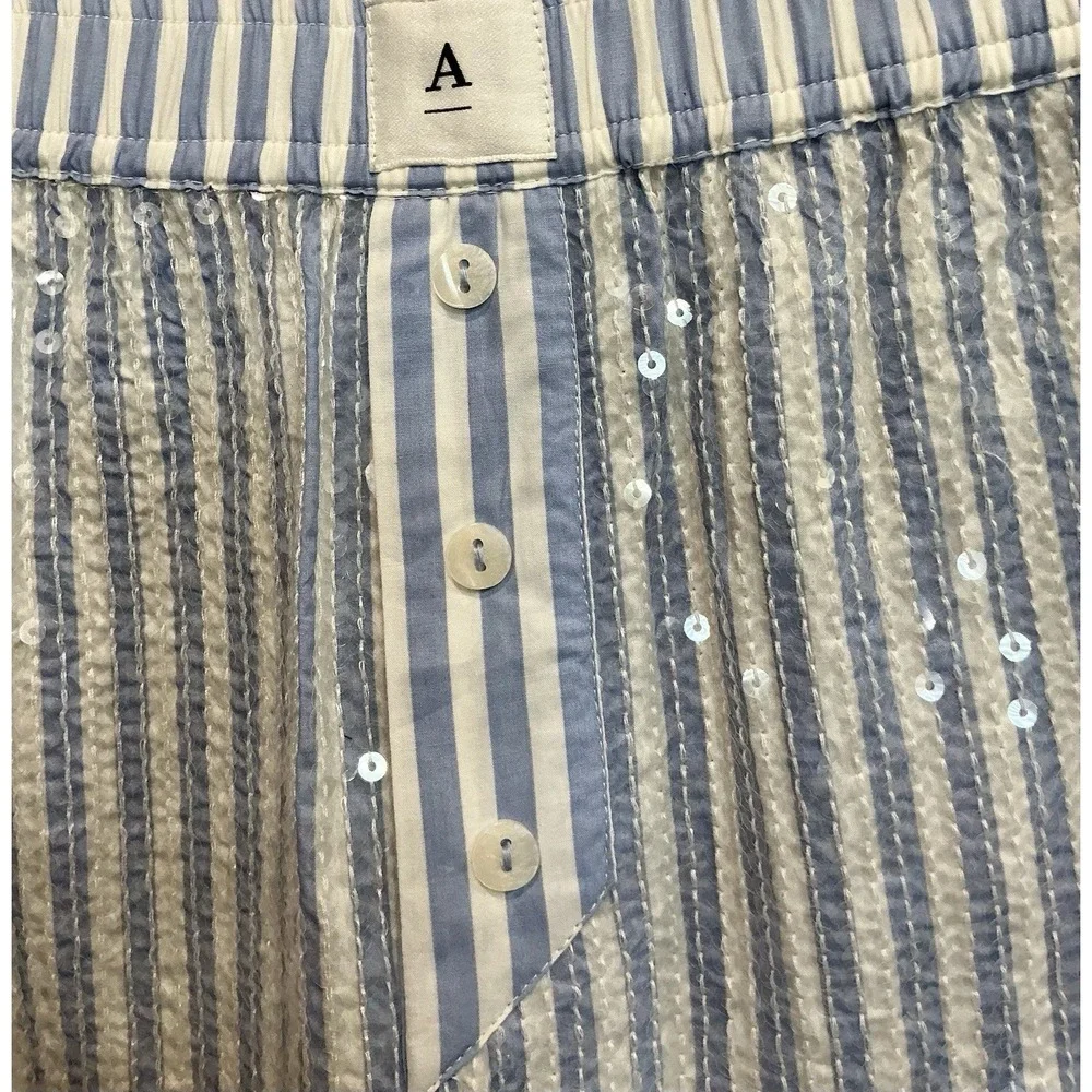 NEW Anthropologie The Wren Boxer Shorts: Sequin Edition - Light Blue Small - Picture 6 of 8